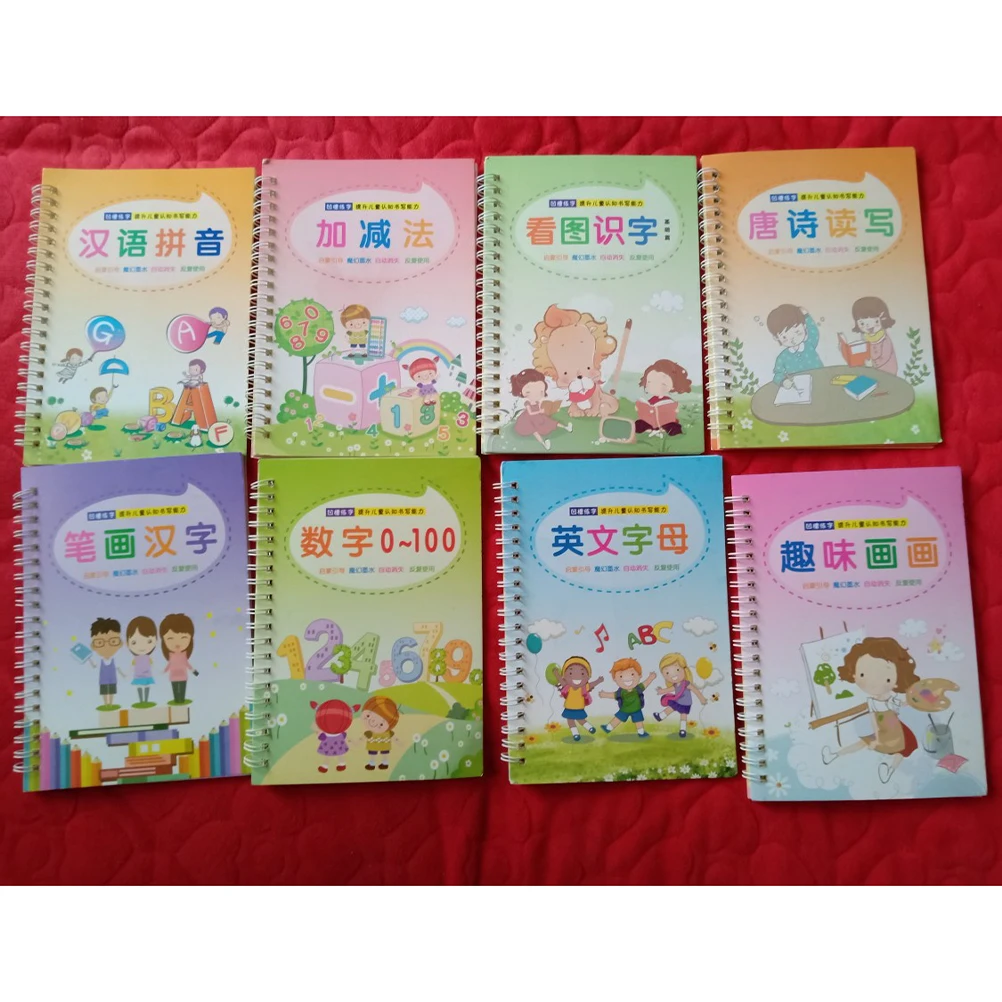 

Creative Chinese English Word Style Reusable Handwriting Practice Copybook Board Writing Tool for Kids Beginners Smooth Writing