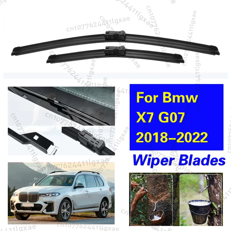 

For Bmw X7 G07 2018 2019 2020 2021 2022 Car Front Wiper Blades Car Accessories Windscreen Wiper Blade Brushes Cutter 26"+20"