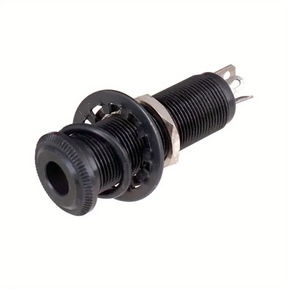 1PC 1/4 Inch Direct Insertion Ribbed Tube Electric Bass Guitar Output Input Socket Interface Connection Hole
