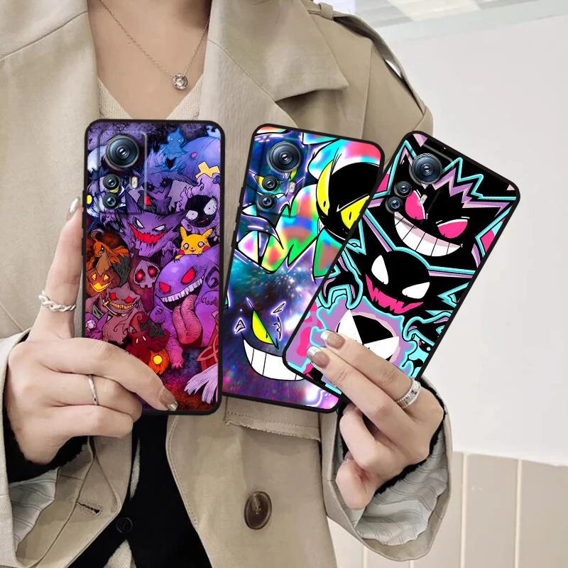 P-Pokemons G-Gengguis Cartoon For Xiaomi Mi 14 13T 13 12T 12 11T 11i 11 10T 10 Pro Lite Ultra 5G Black Back Phone Case