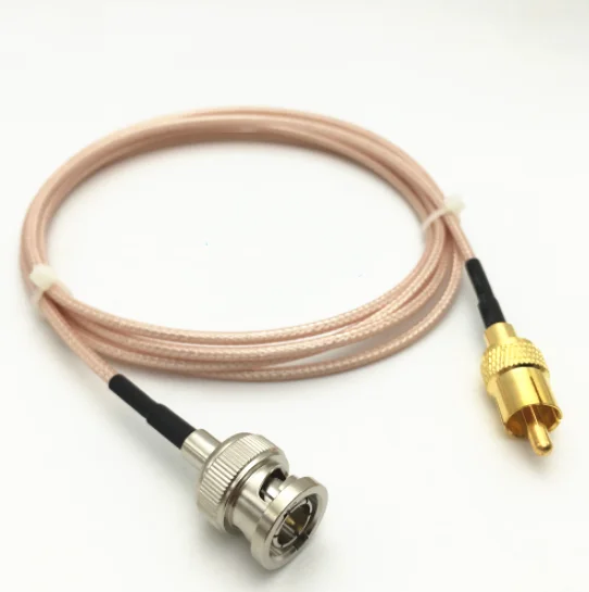 Kabel RG179 BNC męski na RCA złącze męskie RF Pigtail Caoxl kabel połączeniowy 75 Ohm Q9/RCA-JJ kabel wideo