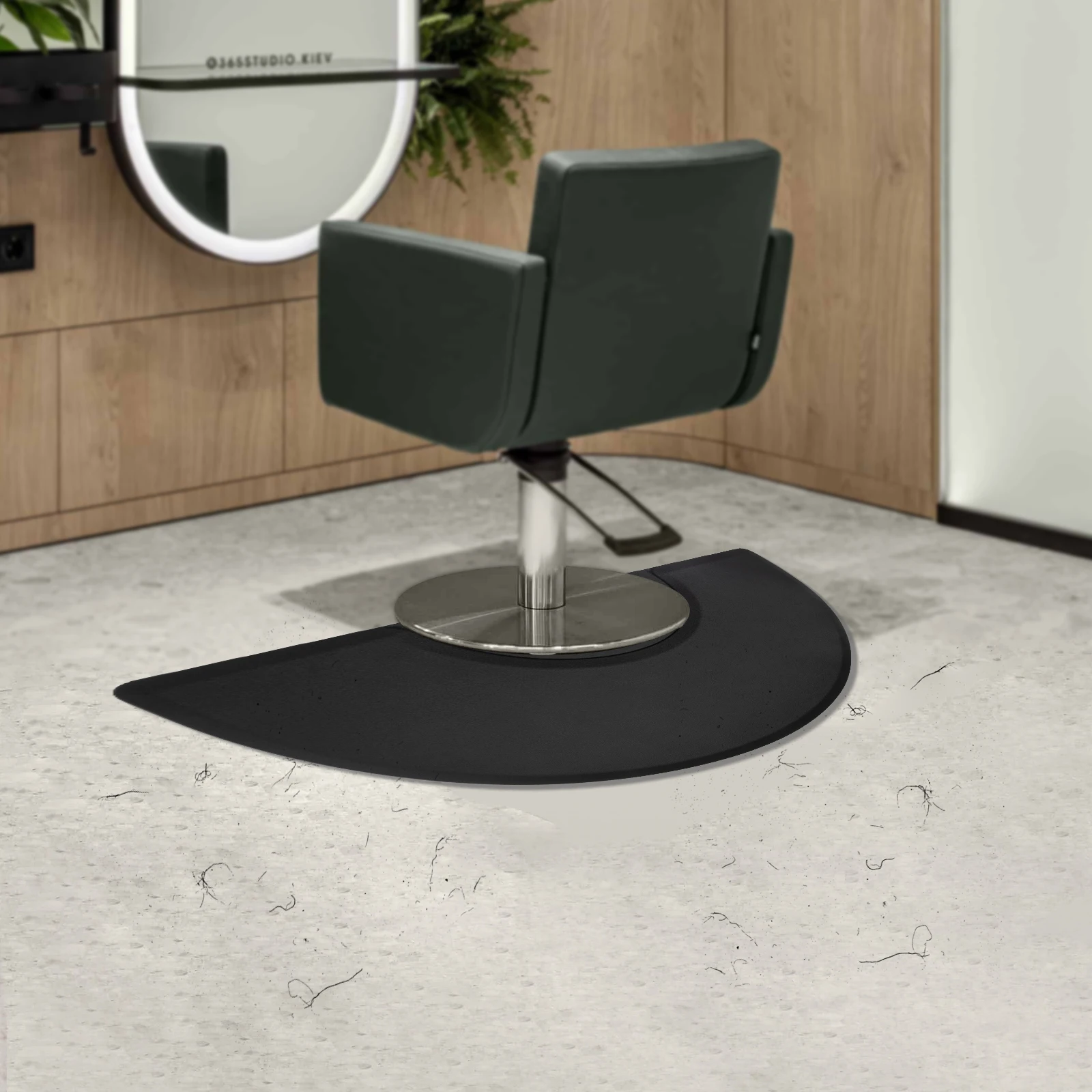 サロンフロアマット 3フィート x 5フィート 理髪店チェアマット 椅子ベース用 サロン＆理髪用品 抗疲労理髪店チェアマット