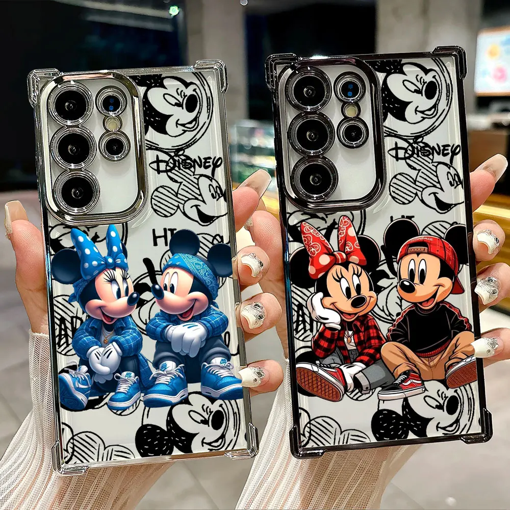 

Fashion Mickey Mouse Silicone Case For Samsung Galaxy S26 S25 S26Ultra Edge S24 S23 S22 Plus S21 Ultra FE Soft Phone Back Cover