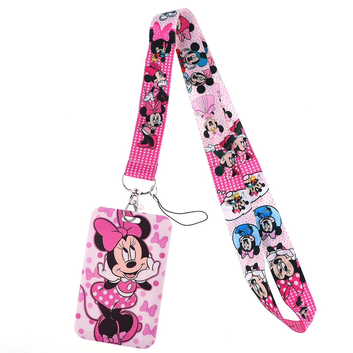 Cartoon Cute Mouse Lanyard Card Holder Anime Neck Strap for Key ID Card Phone Straps Badge Holder Key Ring Accessories Gifts