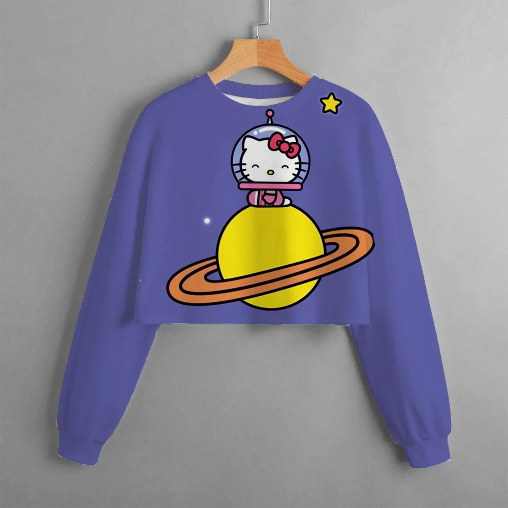 2024 Nieuwe Lente En Herfst Meisjes Hello Kitty Cartoon Hoodie Mode Kinderen Sweatshirt Cartoon Lange Mouw Kinderkleding