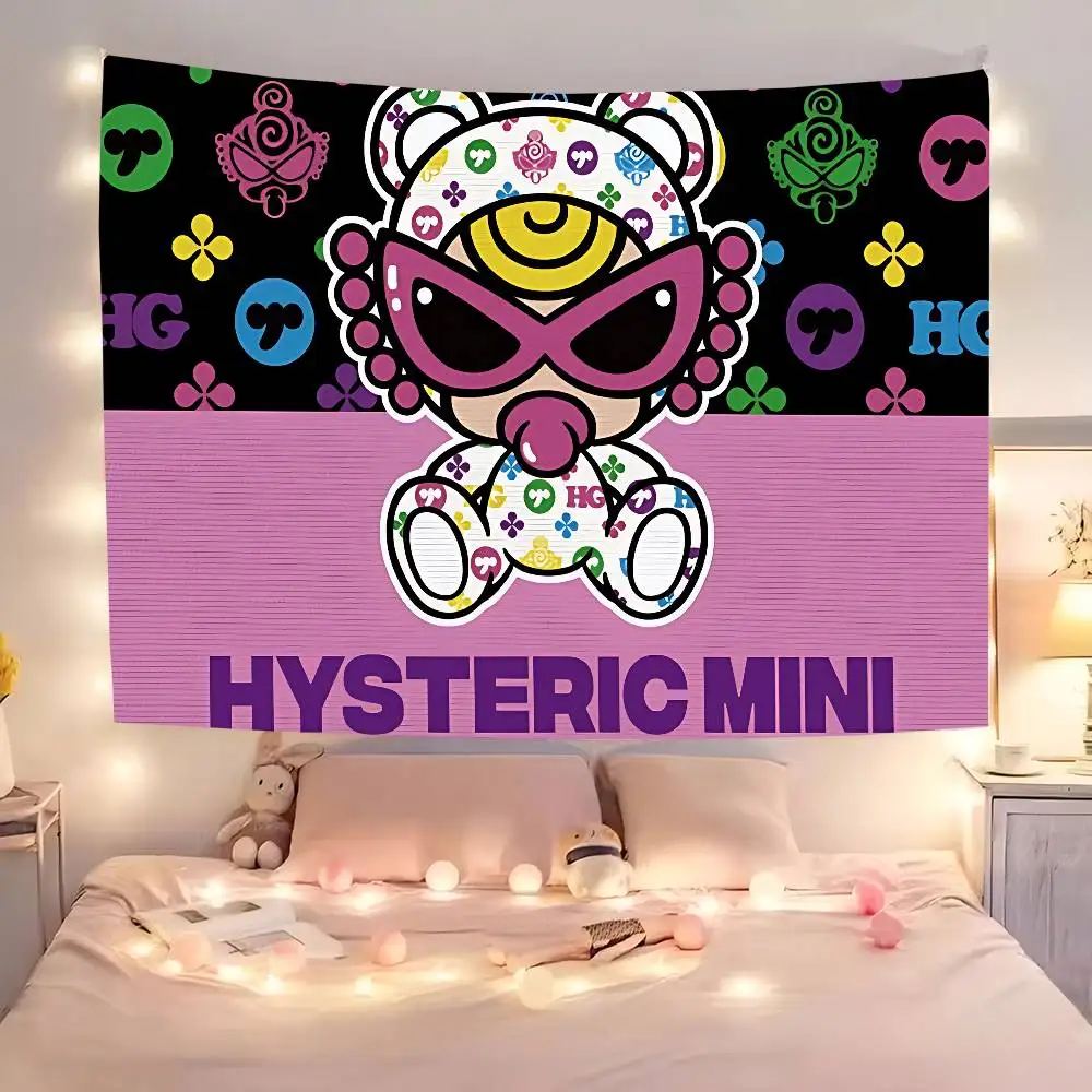 H-HYSTERIC MINI الملونة العلم الجدار شنقا البوهيمي جدار راية ماندالا ديكور فني داخلي