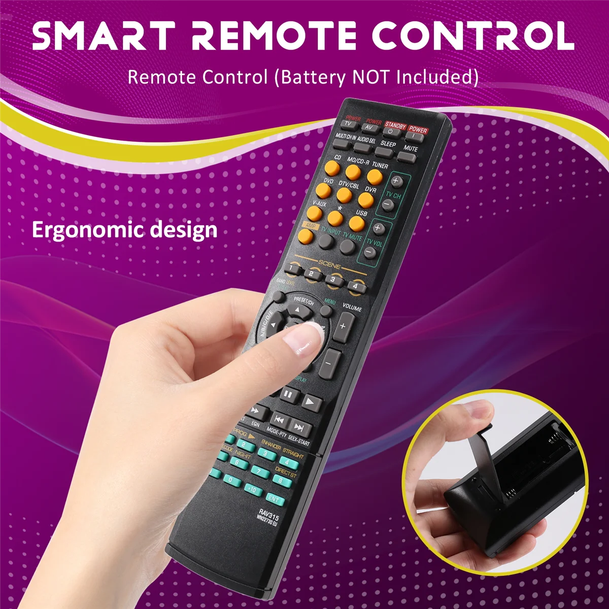 A43M Remote Control Smart Controller for Yamaha RX-V363 RX-V463 RAV315 RX-V561 RAV311 RAV312 RAV282 RX-V650 RX-V459 RX-V730