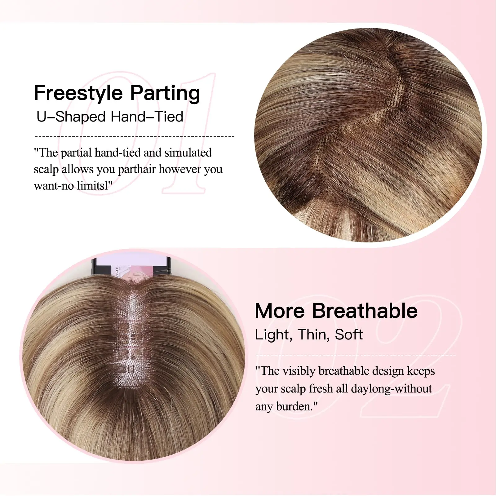 براون مختلط شقراء 100% ريمي الشعر البشري القبعات العالية الجزء الأوسط 5x6 بوصة قاعدة سويسرية شعر طبيعي توبر للنساء مع شعر رقيق