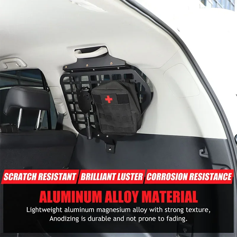 

For 2010-2023 Toyota Land Cruiser Prado 150 Car Trunk Side Window Storage Rack Hanging Bag Rack Interior Car Accessories