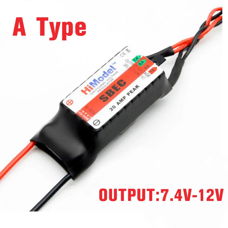 BEC 5V 6V 9V 12V 20A 2-12S Lipo Input HV UBEC Step Down Module Power Regulator Stable Converter For RC Model FPV - view 3