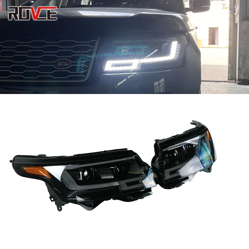 ROVCE Car LED Headlight Head Lamp For Land Rover Range Rover Vogue L405 2013-2017 Upgrade 2023 New Style LED Glare High Beam