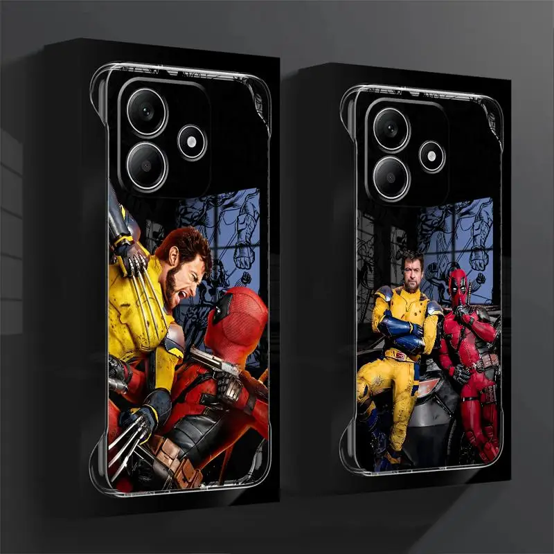 phone case for Redmi note 14 pro plus cases 13 5g 12Pro 13pro 10 12 borderless cooling clear funda Marvel Deadpool Wolverine 3