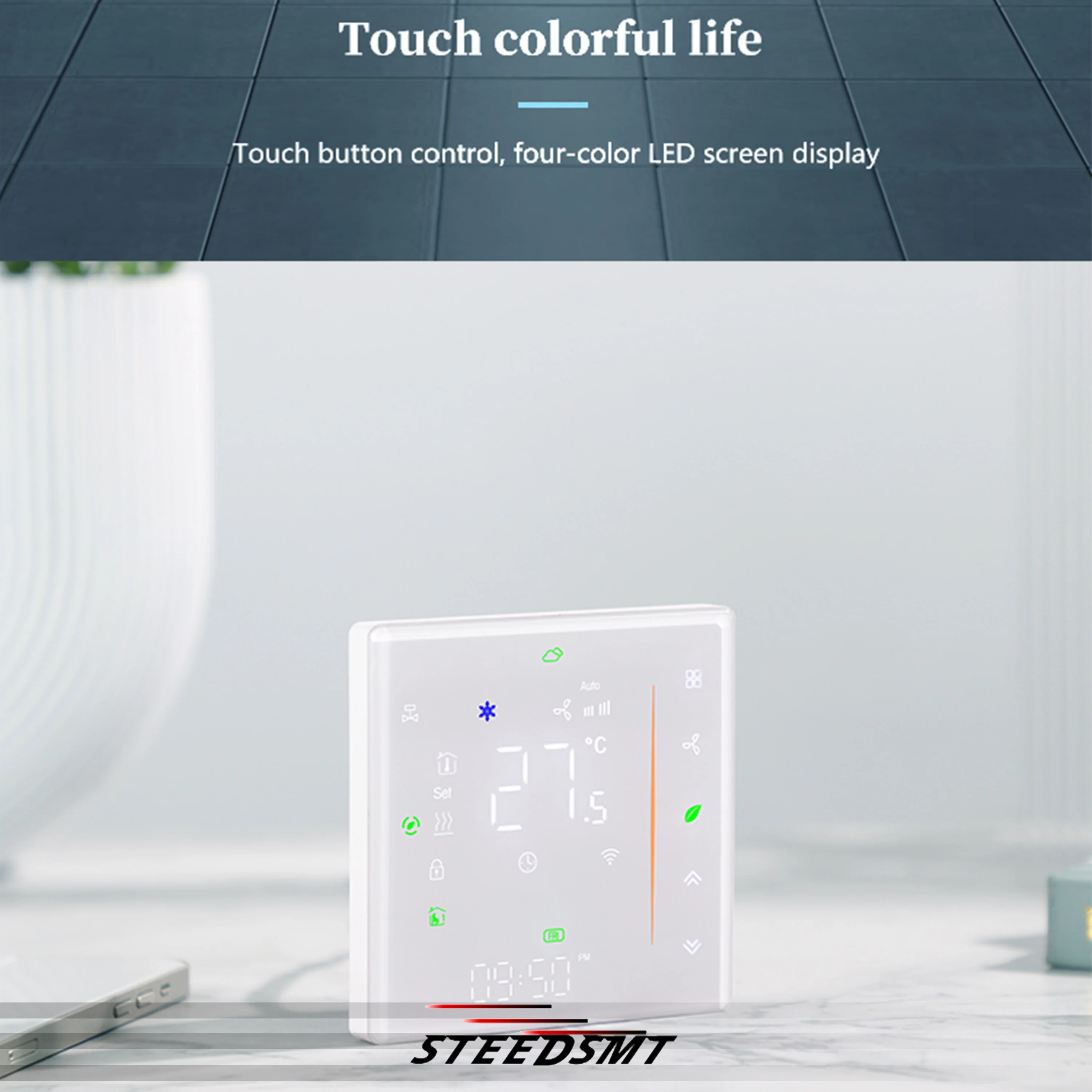 RS485/WIFI/ZIGBEE AC/EC 0-10 В термостат для 3-скоростной вентиляторной катушки регулирует домашнюю система кондиционирования воздуха от 220 В переменного тока 24 В