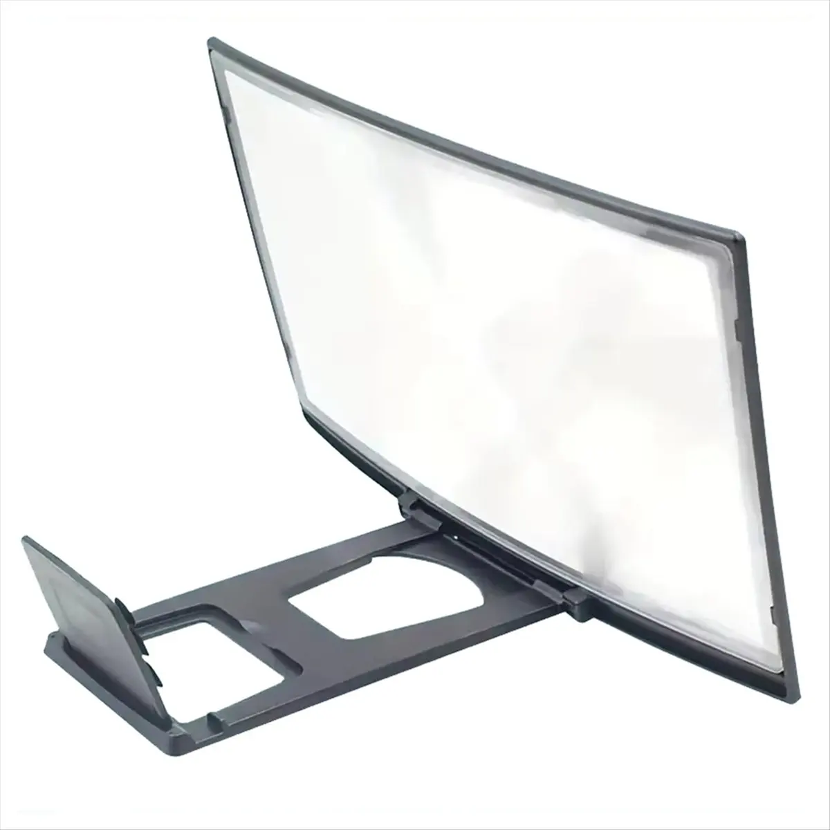 SCLS Curved Screen Mobile Phone Screen Amplifier with Suction Cup Desktop Lazy Stand HD Video Magnifier Eye Protection Device