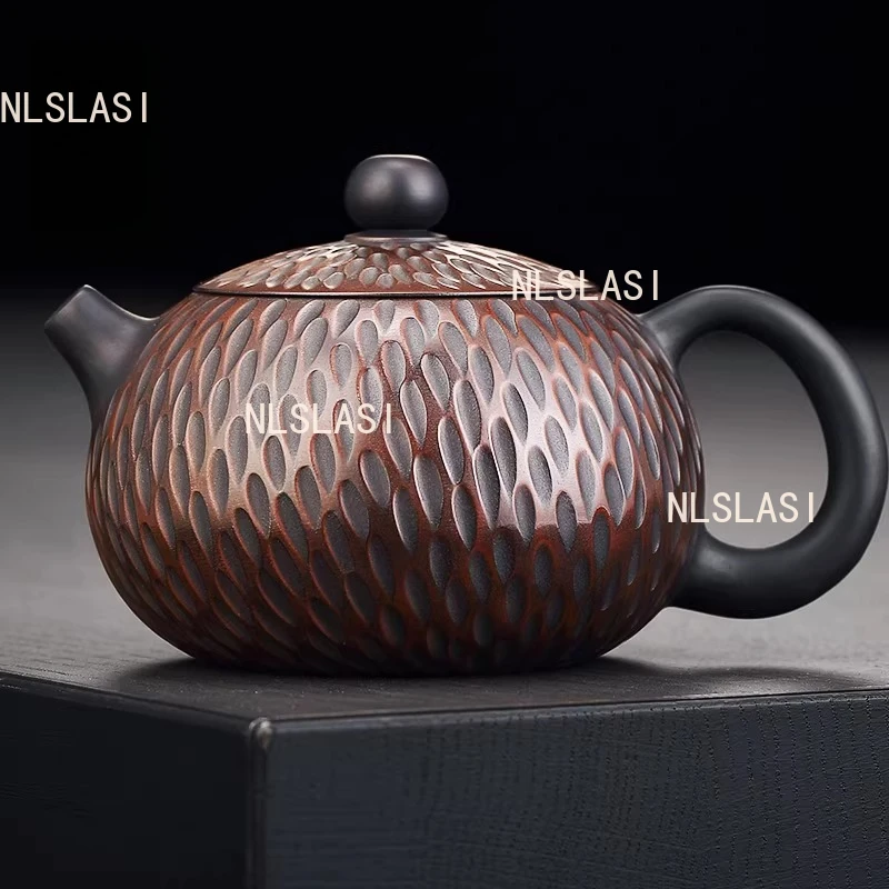 Jianshui Purple Pottery Xishi Pot Ceramic Handmade Large Capacity Teapot Home Use Tea Pot for Entertaining Guests Tea Set