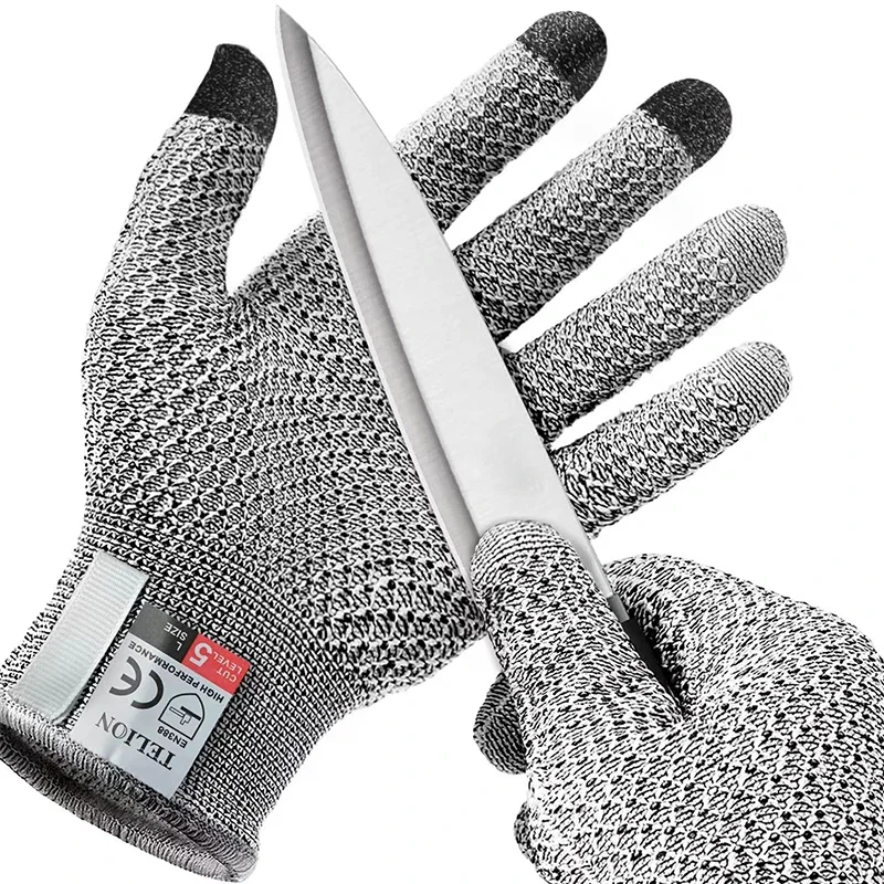 Anti cutting touch screen anti cutting gloves kitchen food grade slaughter and fish killing anti cutting cleaning gadgets work