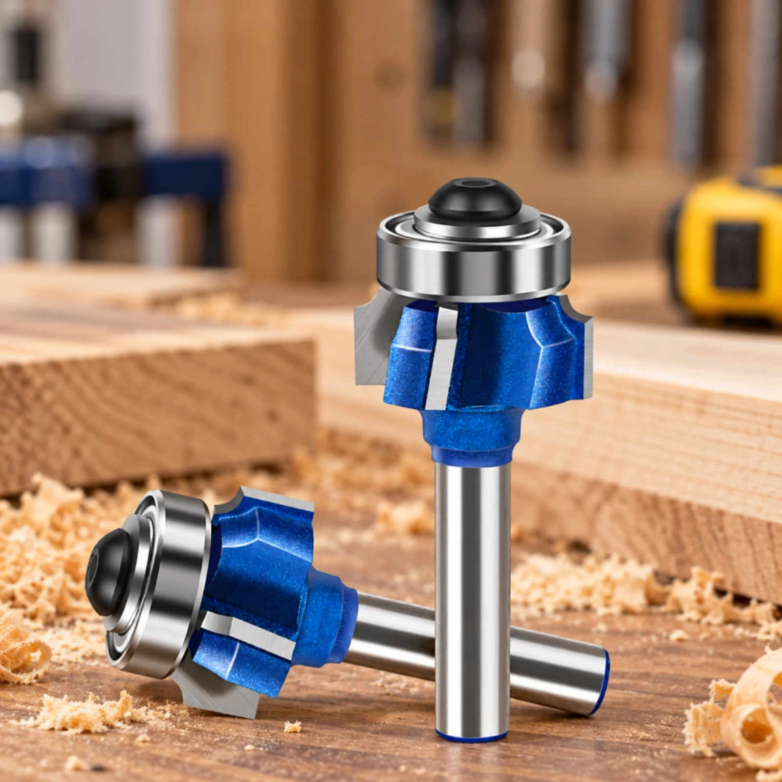 Four-Edge Tungsten Steel Router Bit Stable Radius Profiling Router Bit Woodworking Cutting Tool Coated Burrrelease