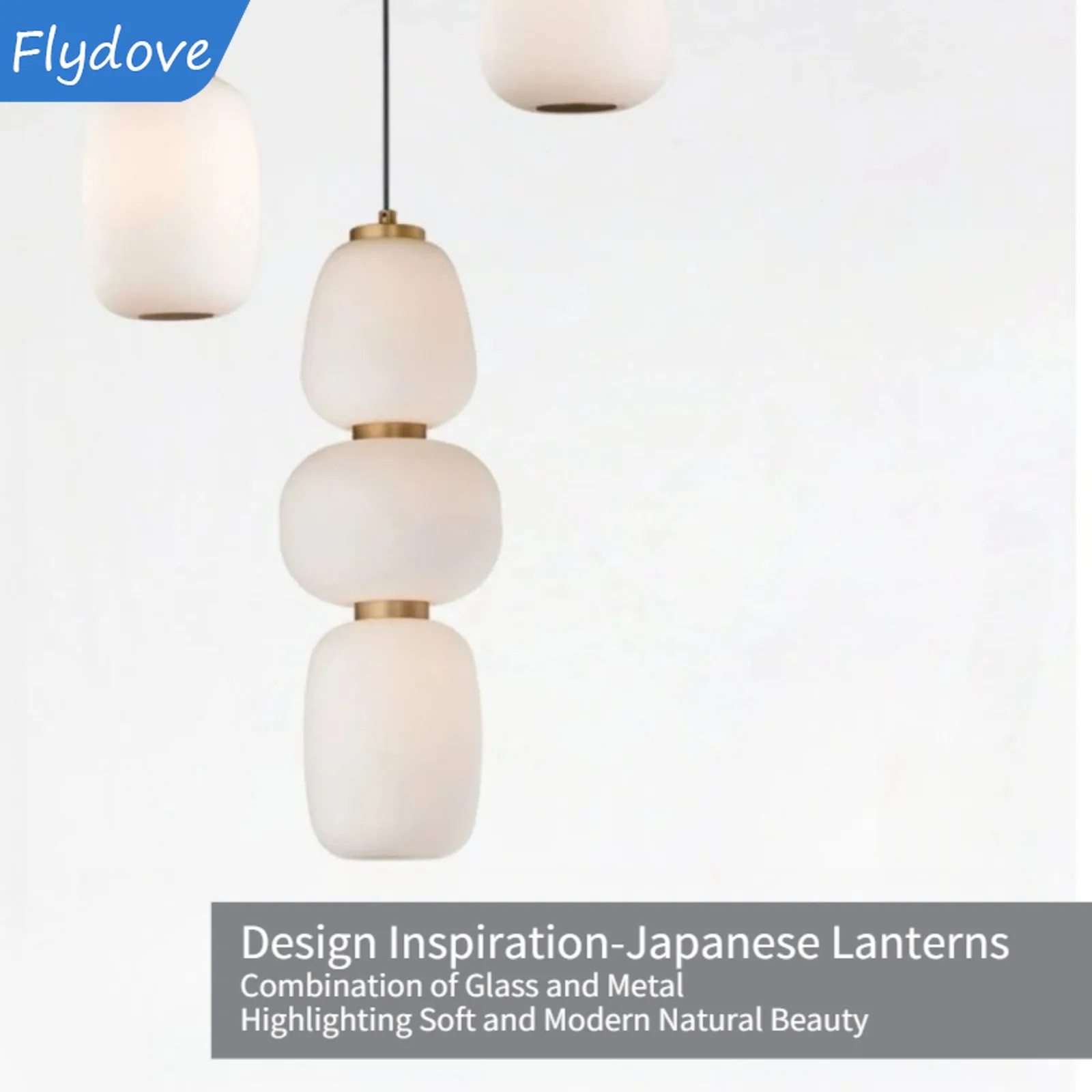 

Japanese Wabi Sabi Modern Led White Glass Pendant Lamp for Living Room BedroomBedroom Bar Home Decor Indoor Lighting Home