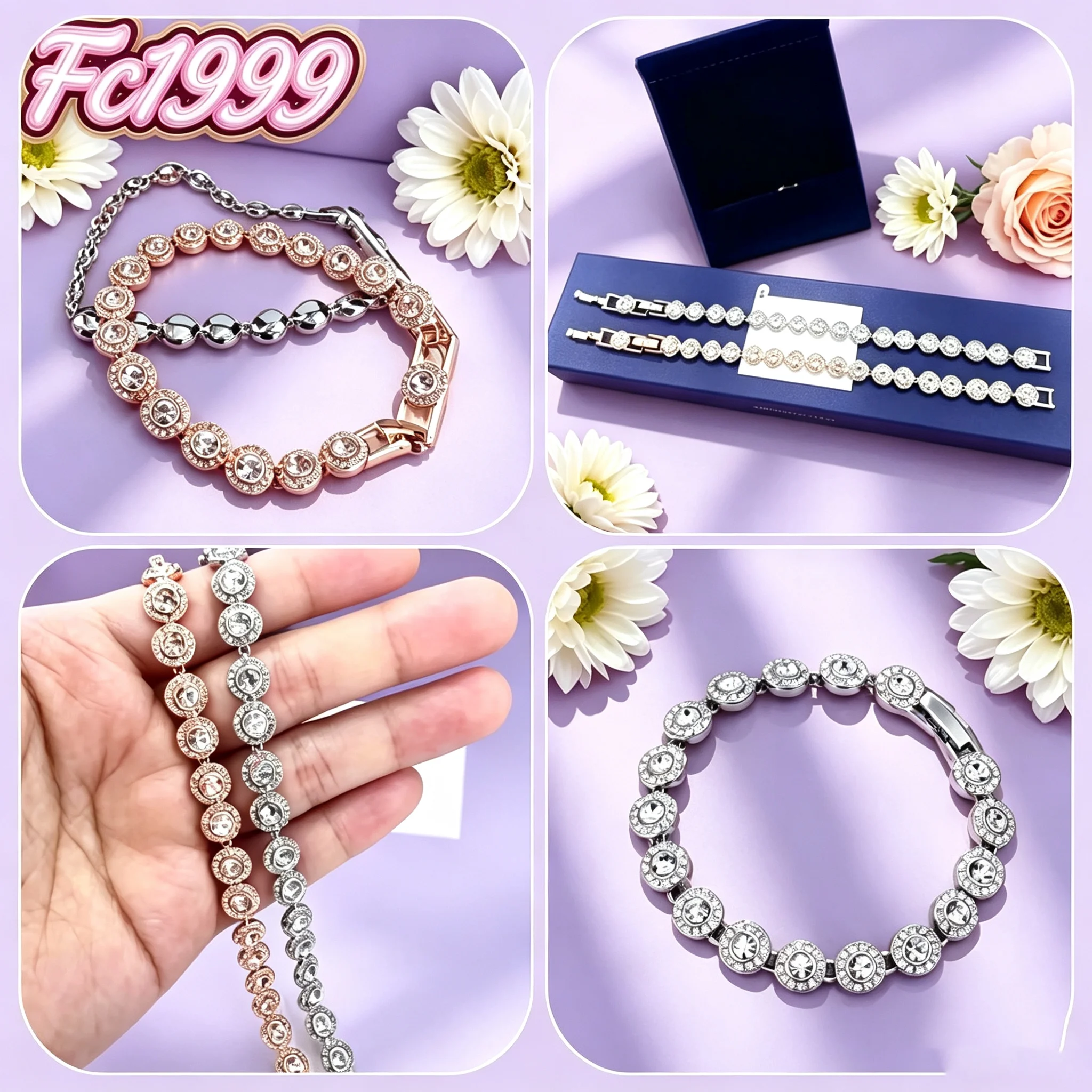 2026 New Light Luxury Round Necklace Pendant Earnail Bracelet, High Jewelry Set, Daily Wear, Party Essential - Anniversary Gift