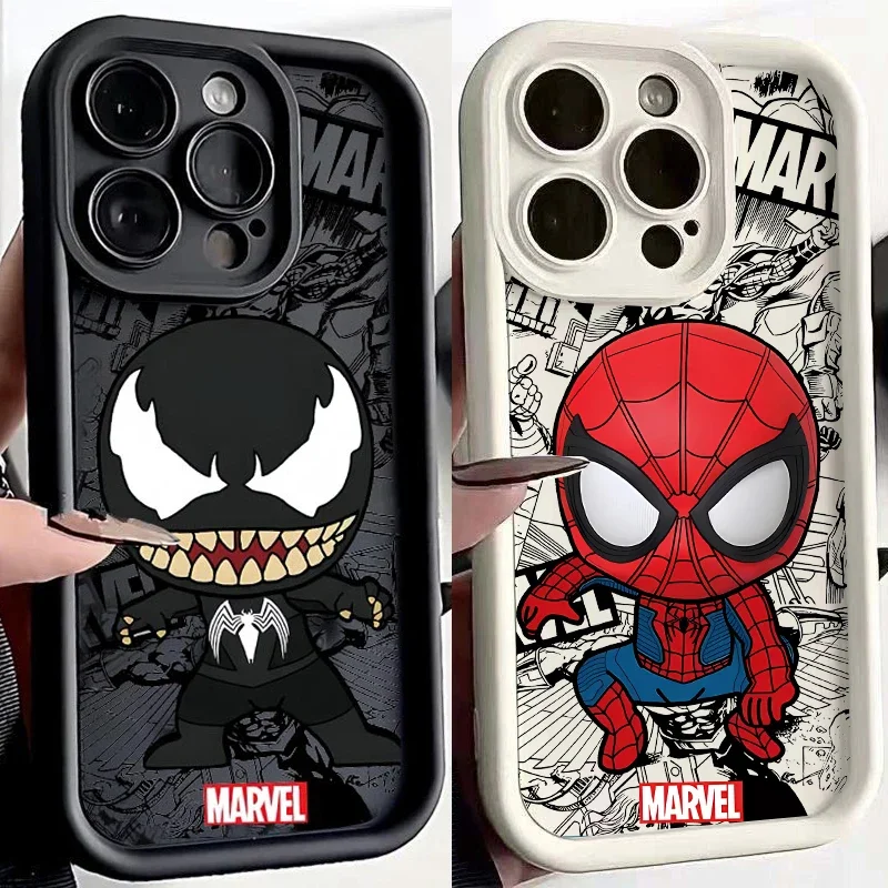 Marvel Venom Spider-Man Case For Xiaomi 14t Pro 14T 11 Lite Poco M6 X3 X4 X5 F3 F4 F5 Cover Funda Soft Silicone