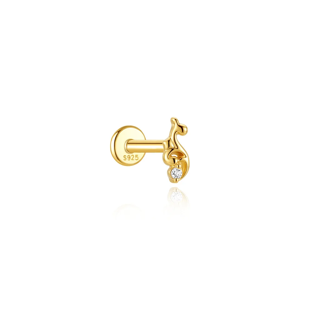 CANNER 925 Sterling Silver Multi Style Dangle Chain Ear Piercing Jewelry Wing Star Moon Hoop Cartilage Tragus Helix Stud Earring