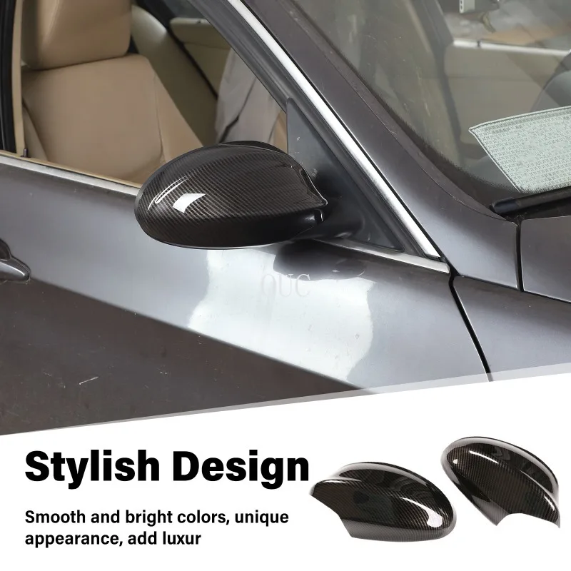 سيارة مرآة الرؤية الخلفية غطاء تغليف الكسوة لسيارات BMW 3 سلسلة E90 E91 E92 E93 2005-2008 الجانب الجناح غطاء مرآة ملصقات الزخرفية #6