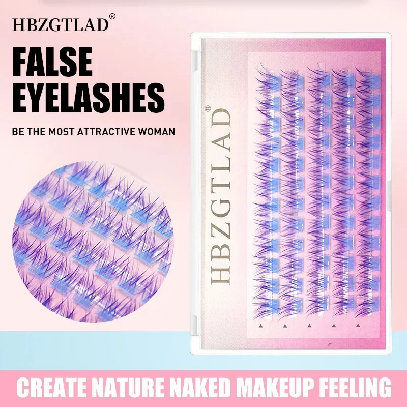 HBZGTLAD Colored Eyelash Clusters Manga Lashes Colored Fluffy False Eyelashes Natural Long cluster Faux Bunche Makeup Wholesale