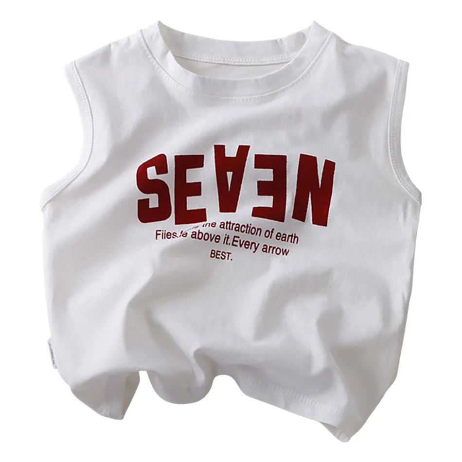 

Kids Unisex Summer Tank Tops Children Wide Shoulder Sleeveless Tee Boy Girl Breathable Casual Clothing Case Shirt Casual Wear