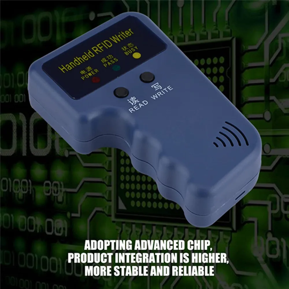 Duplicador de copiadora de tarjetas RFID de 125KHZ, lector de identificación de baja RF portátil, escritor para tarjeta de Control de acceso de