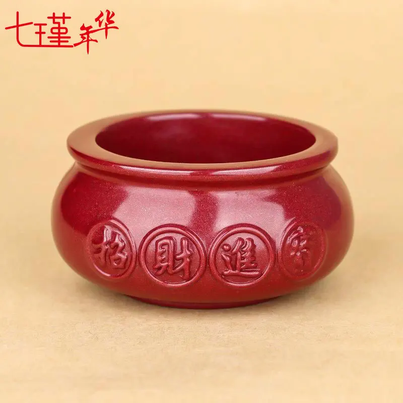 Factory Wholesale Cinnabar High Content Purple Gold Sand Cornucopia Lucky Table Decoration Domestic Orname