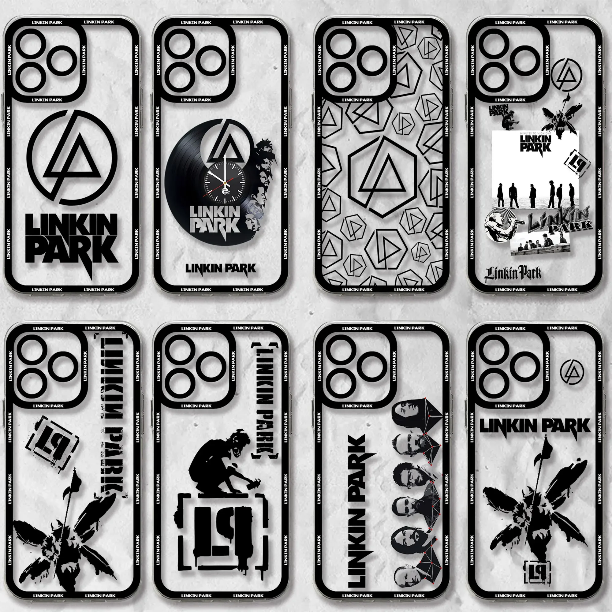 Band L-Linkin P-Park Hot Cool Phone Case For iPhone 15 14 13 12 11 Mini Pro Max X XR XSMax 6S 6 7 8 Plus SE20 Transparent Cover