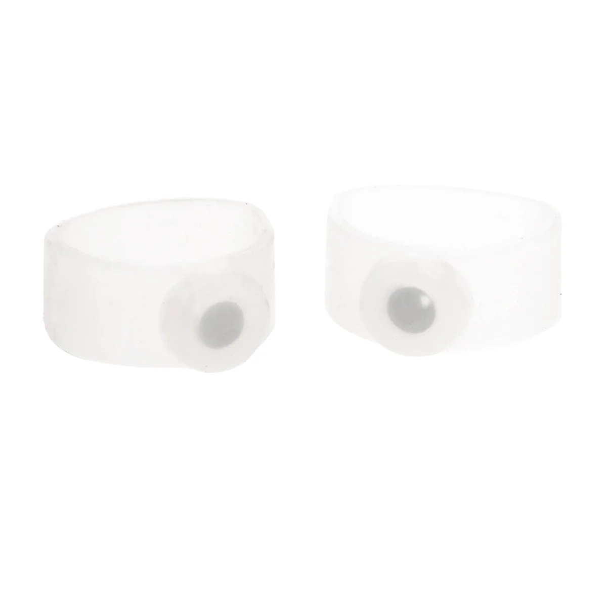 

Healthy Silicone Magnetic Toe Rings - One Pair (Translucent White)