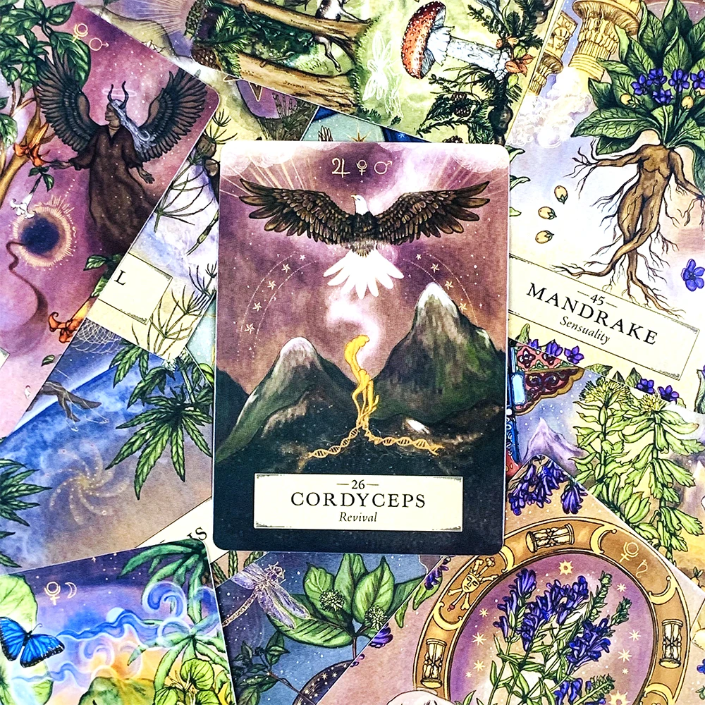 Oracle Deck A 55 Cards Family Gathering Divination Board Playing Game,Vibrant Illustrations, Great For Meditation & Party Games - view 5