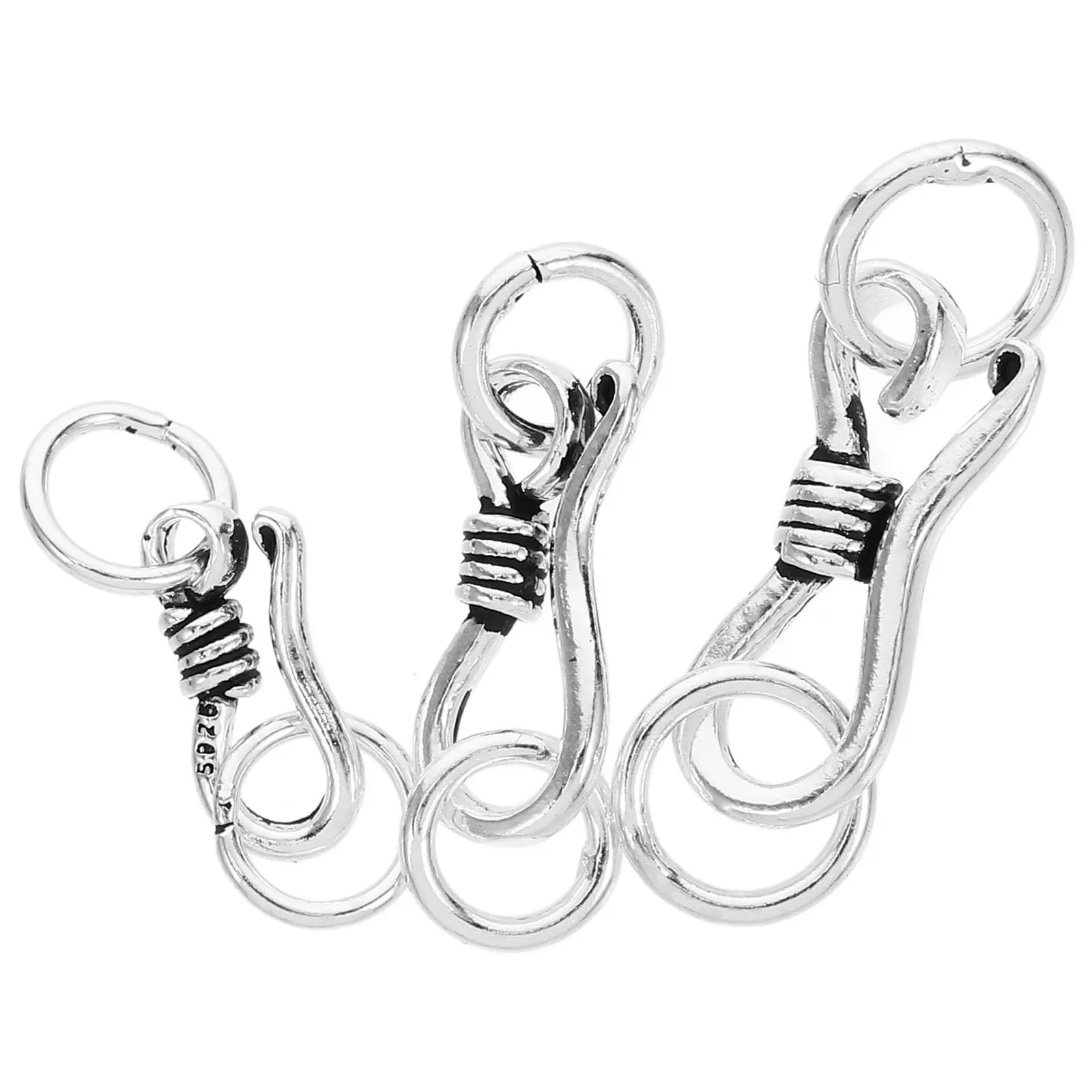 

Lightweight Silver Lobster Clasp S Shape Jewelry Connector Metal Closure Link For Bracelet Necklace Accessory 3pcs
