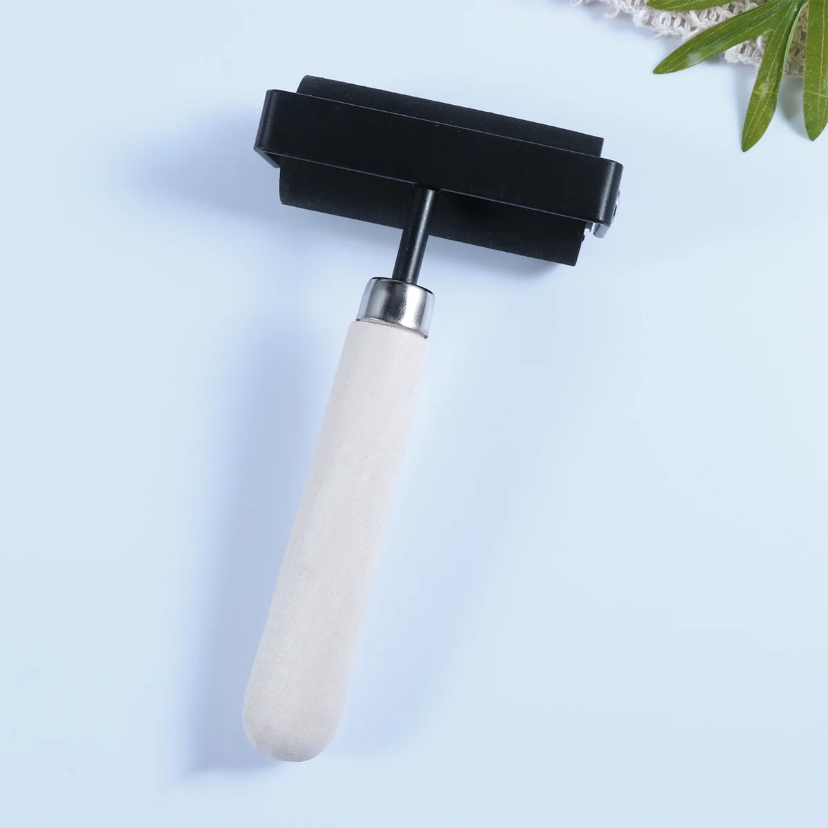 بكرة طلاء خشبية احترافية مقاس M، بكرة حبر متينة سوداء لطباعة الختم، أداة رسم سهلة الإمساك