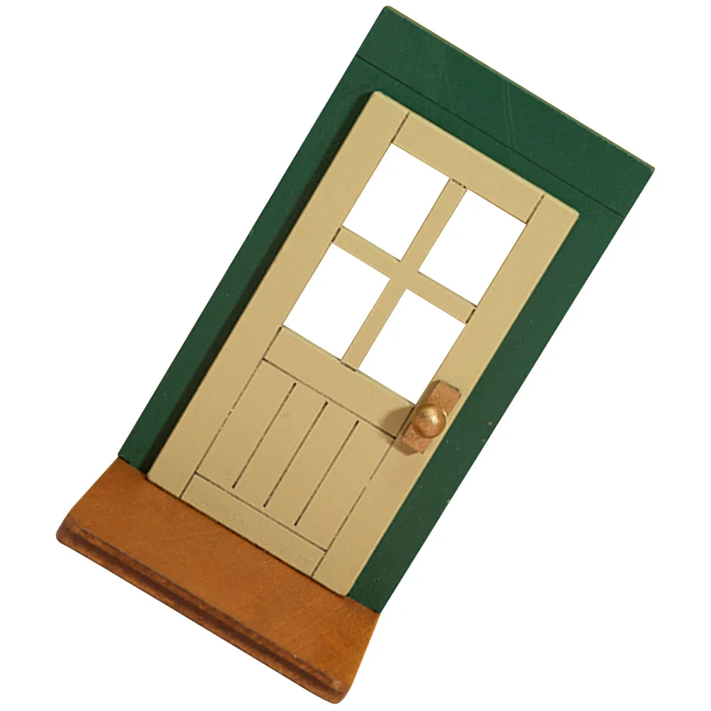 

House Decoration Mini Home Furniture Door Tiny Accessory Miniature Wood Wooden