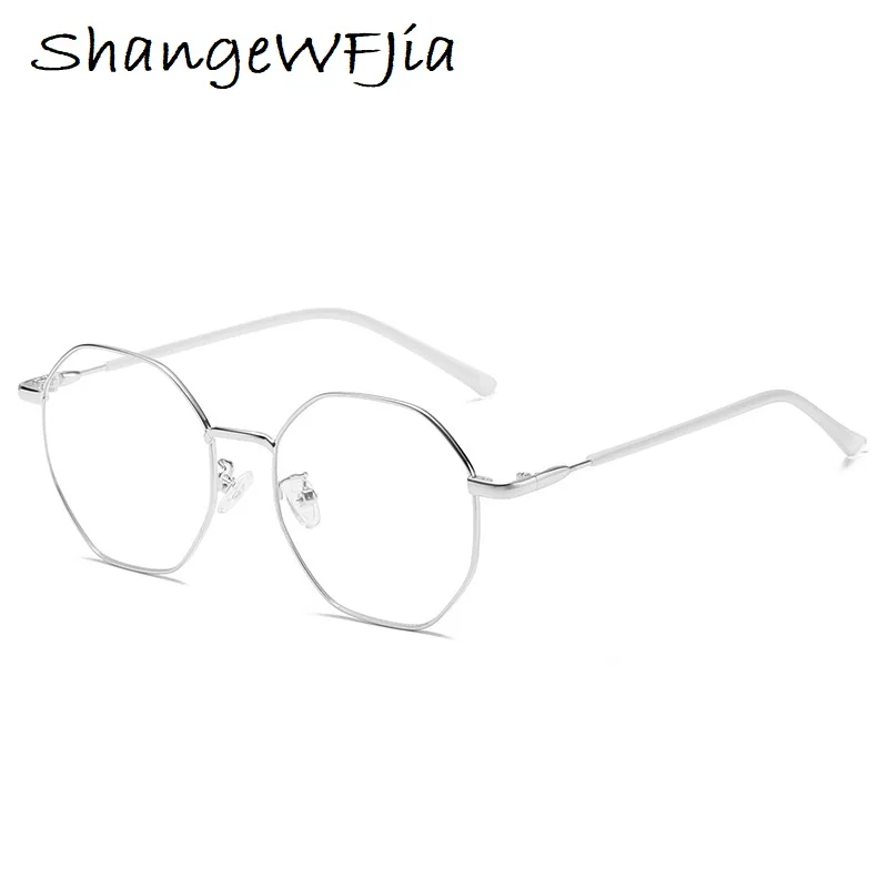 Anti-Blue Light Vintage Glasses Frame 2023 Hexagon Metal Frame Spectacles Fashion Frames Transparent  Computer Glasses