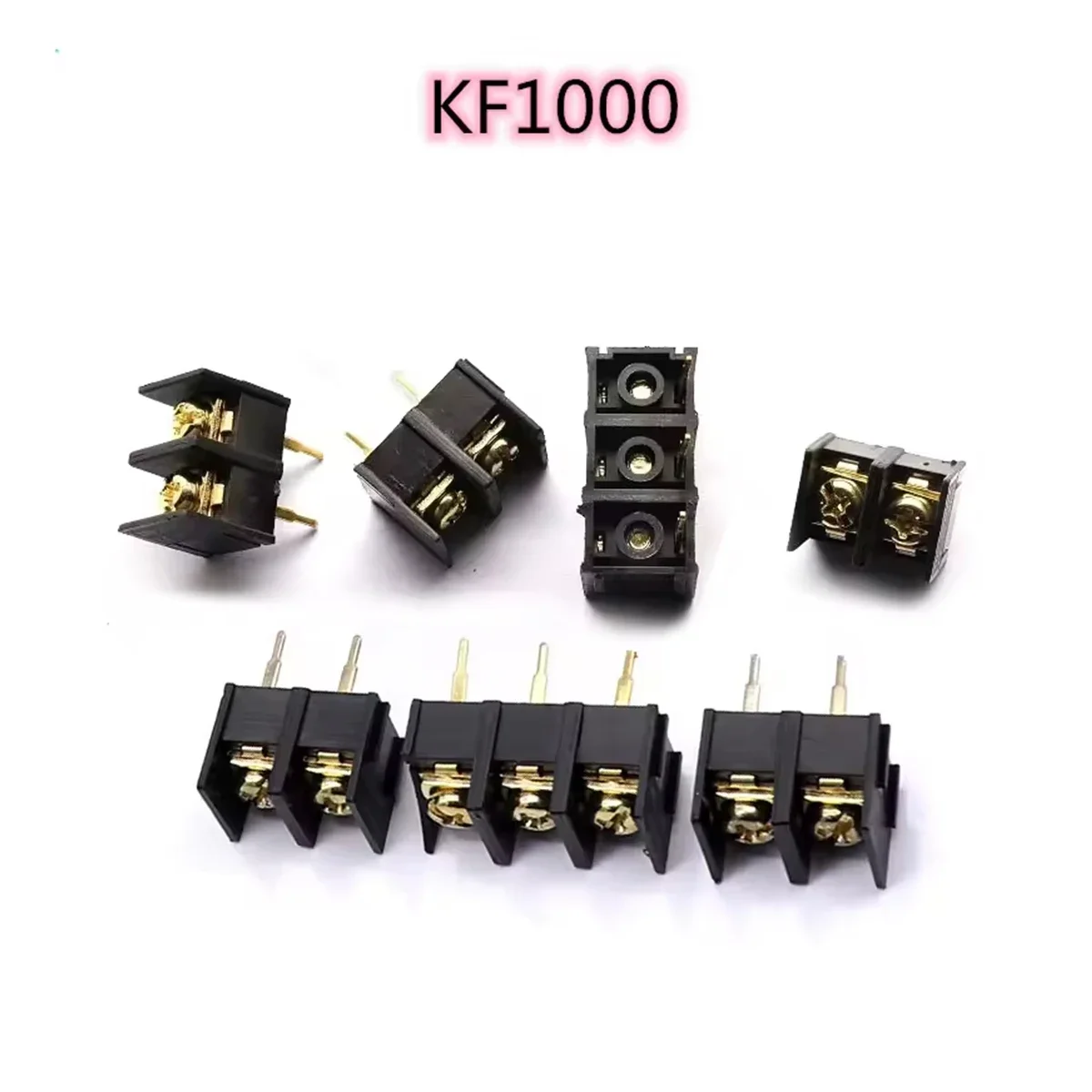10Pcs KF1000 Barrier Terminal Block Pitch 10mm 2P/3P/4P PCB Mount Screw Terminal Connector 300V 25A for PCB Wiring