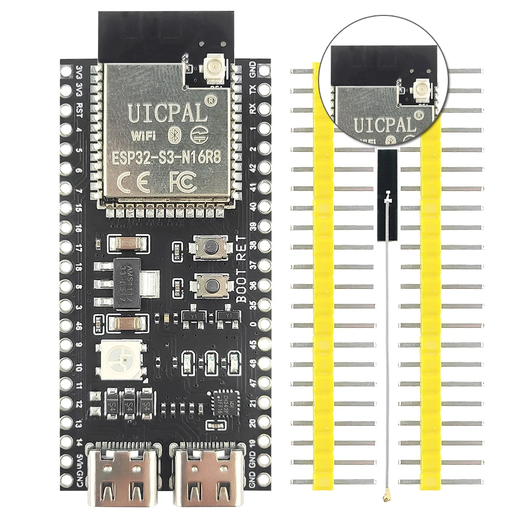 Extend Antenna ESP32 S3 Development Board 2.4G Wifi Module for Arduino IDF AI IOT DIY ESP32-S3 N16R8 CH343 Type-C ESP32S3