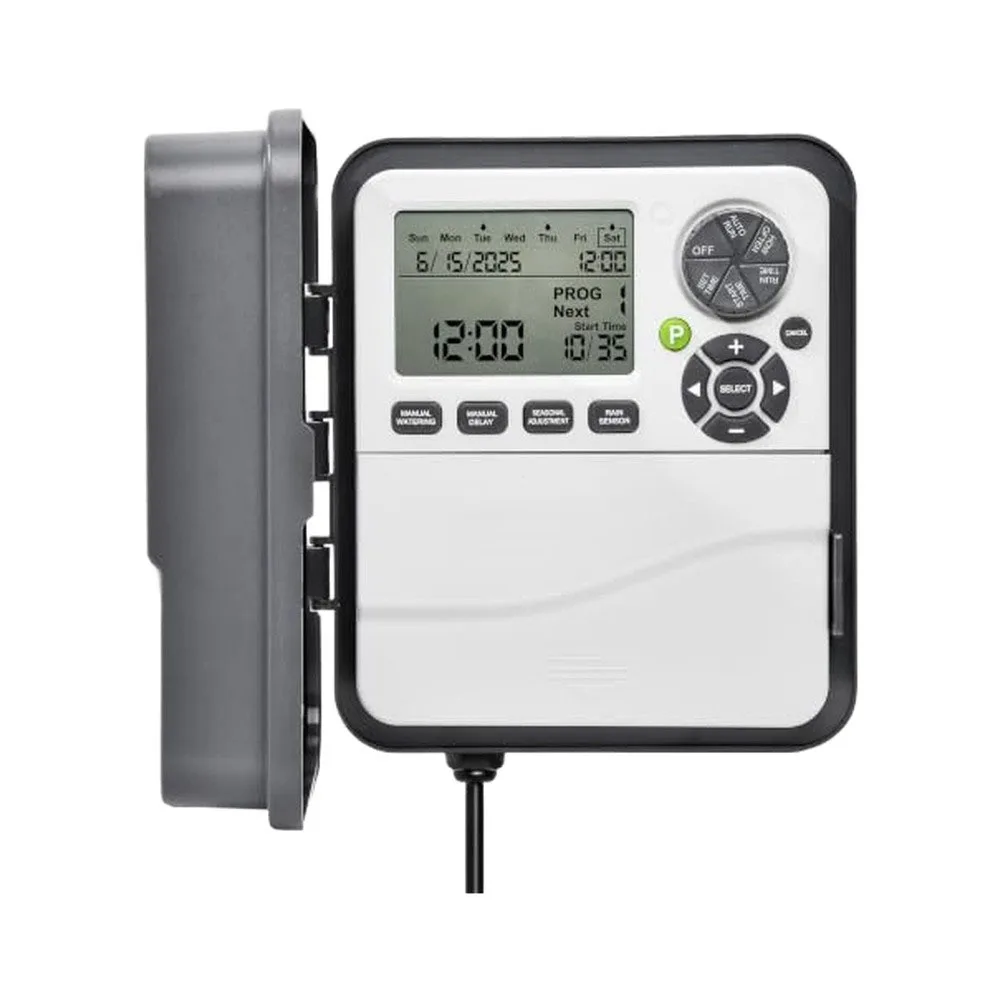 1Pc 12-Zone Programmable Sprinkler Controller Gray LCD Screen Rain Delay For Indoor Outdoor Automatic Garden Irrigation System