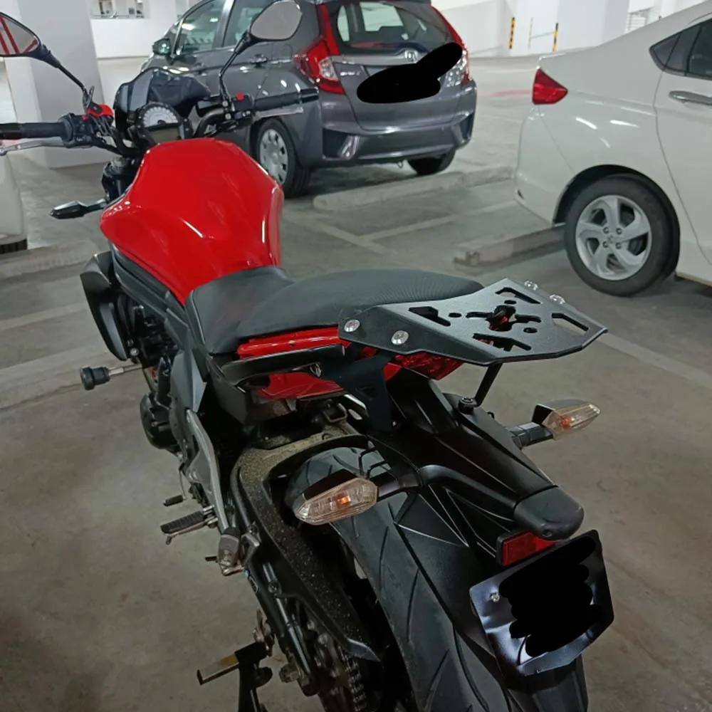 لكاواساكي نينجا 650 ER6N ER 6N ER6F ER 6F دراجة نارية الخلفية رف أمتعة الجذع الناقل رف الرف حامل الصندوق العلوي الرف الخلفي