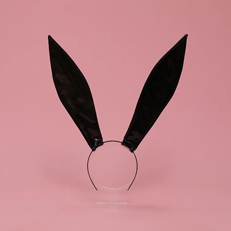 Rabbit Headbands Leather Cosplay Sexy Bunny Ears Band Funny Easter Halloween Theme Flexibilit Hair Accessories Loo MN3