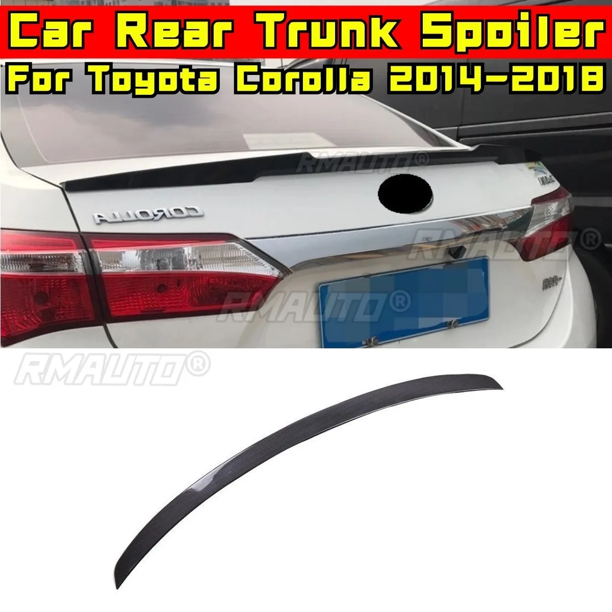 

Car Rear Spoiler Wing Trunk Spoiler Trunk Wing Body Kit for Toyota Corolla 2014-2018 Rear Trunk Spoiler Wing Car Accessories