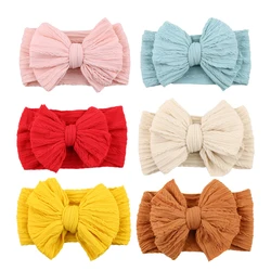 Acessórios para Bebê Recém-nascido Headband Macio Grande Bowknot Faixa de Cabelo Oversize Turbante Infantil Headwear Para Bebê Meninas Crianças Cabeça Wraps