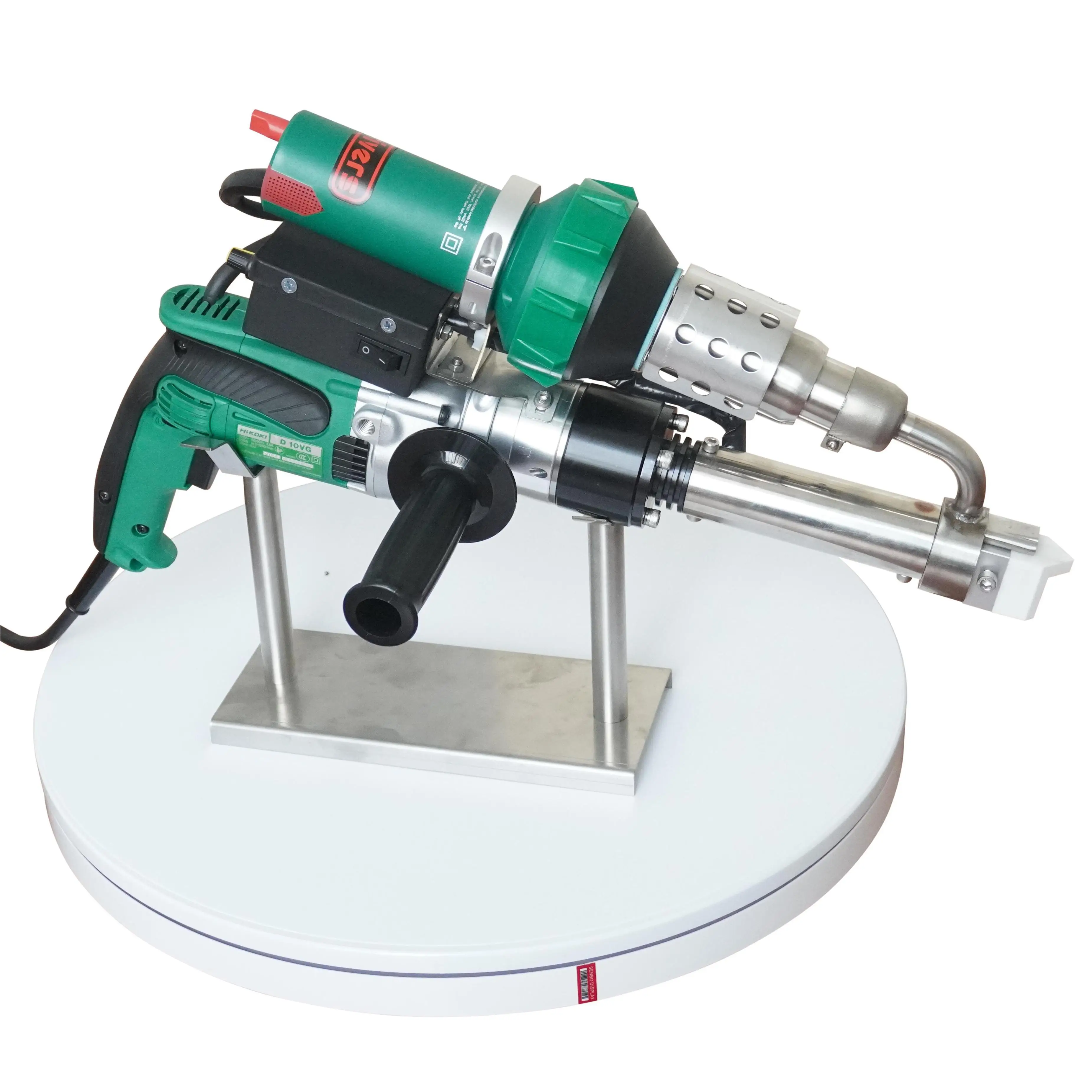 3600W HIKOKI Motor Double Heating System Plastic Hand Held Extrusion Welding Gun Extruder For PP/PE/HDPE