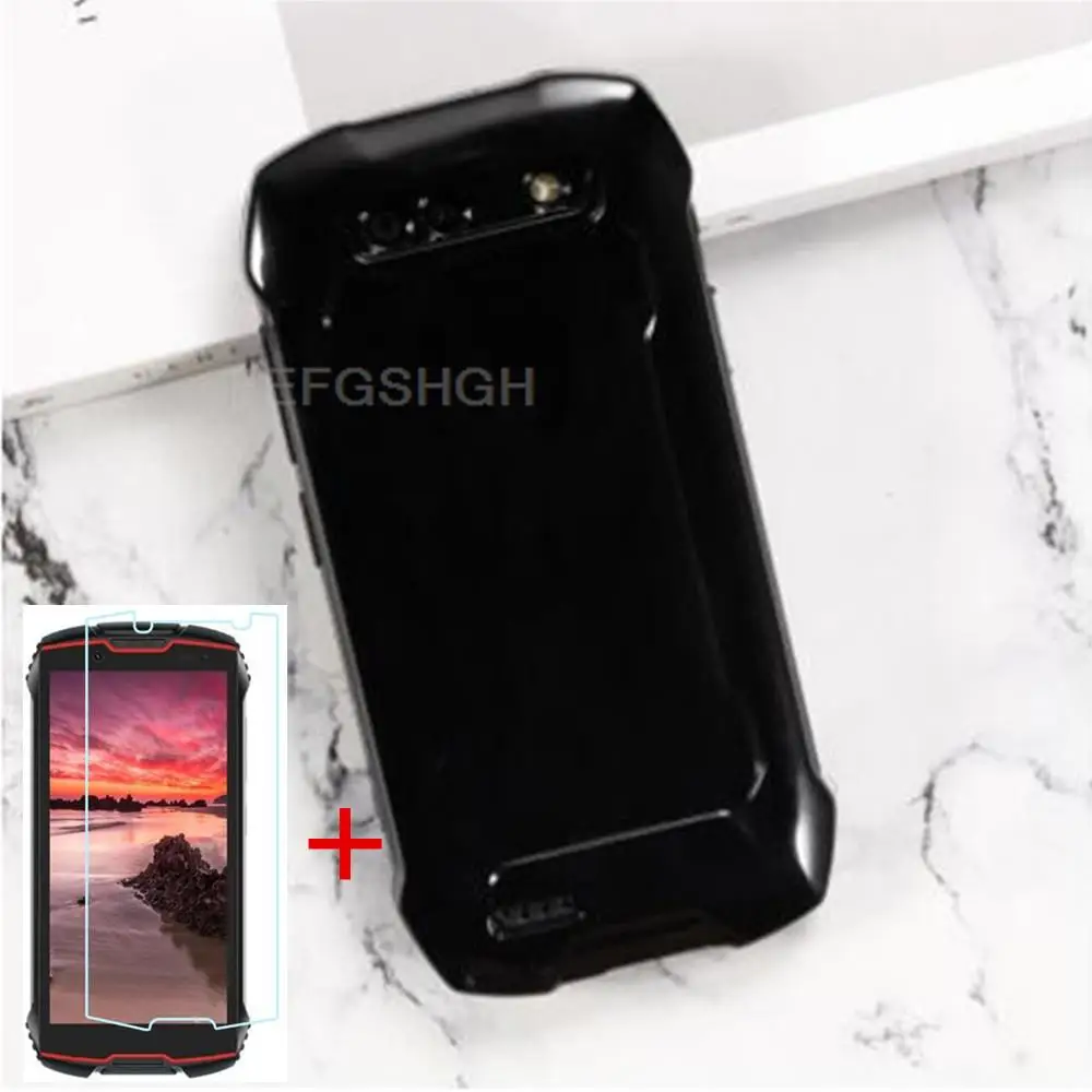 Anti-knock Soft TPU Phone Case For Cubot King Kong Mini2 Silicone Cover Bumper Tempered Glass For Cubot KingKong Mini 2 Pro