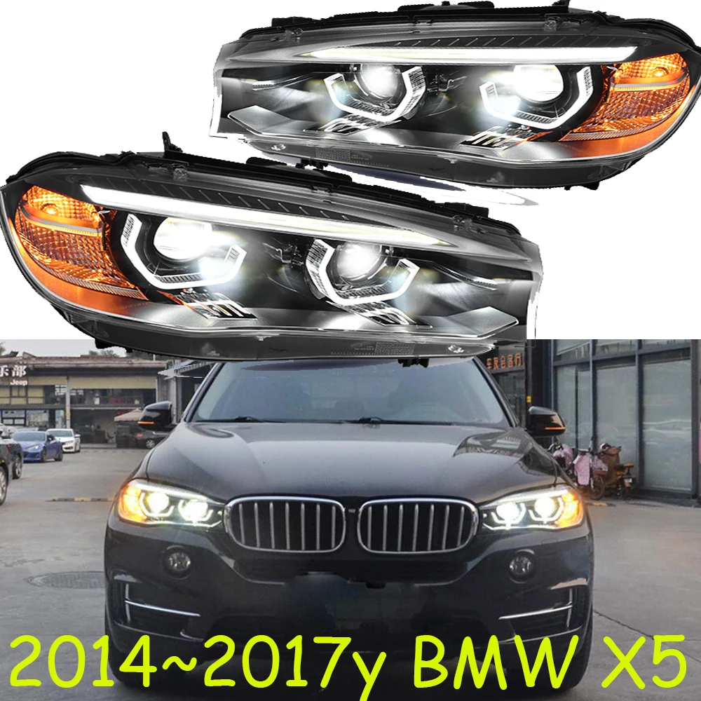 

1set car bumper headlamp for X5 X6 headlight 2014~2017y ALL IN LED DRL car accessories head light X5 X6 fog light