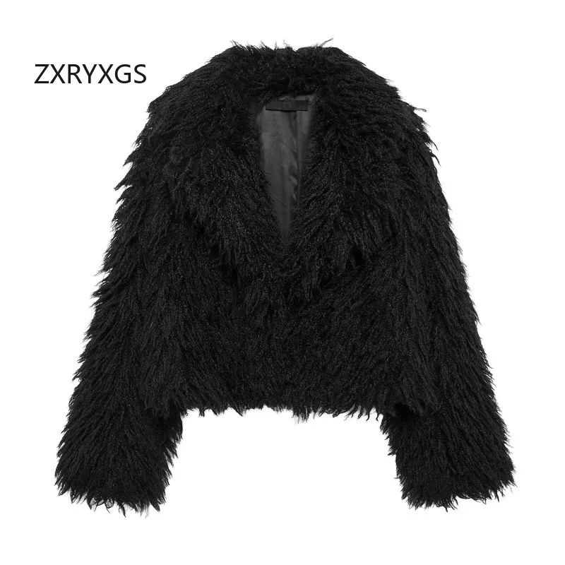 ZXRYXGS Elegant Temperament Women's Clothing Autumn and Winter Coats 2026 New Lapel Versatile Fashionable Jacket 4 Colors