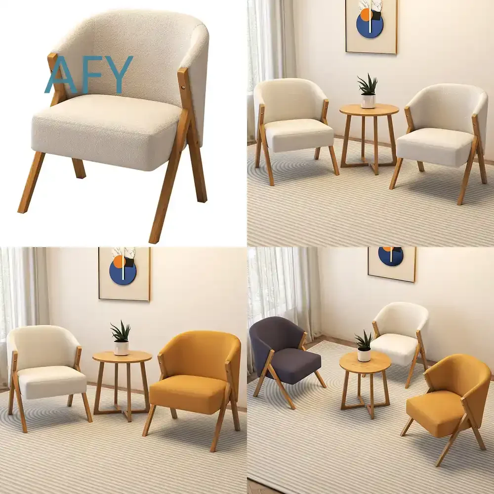 Resting Single Sofa for Balcony Chair for Negotiation Table and Chair for Simple Homestay Hotel Room Bedroom Leisure