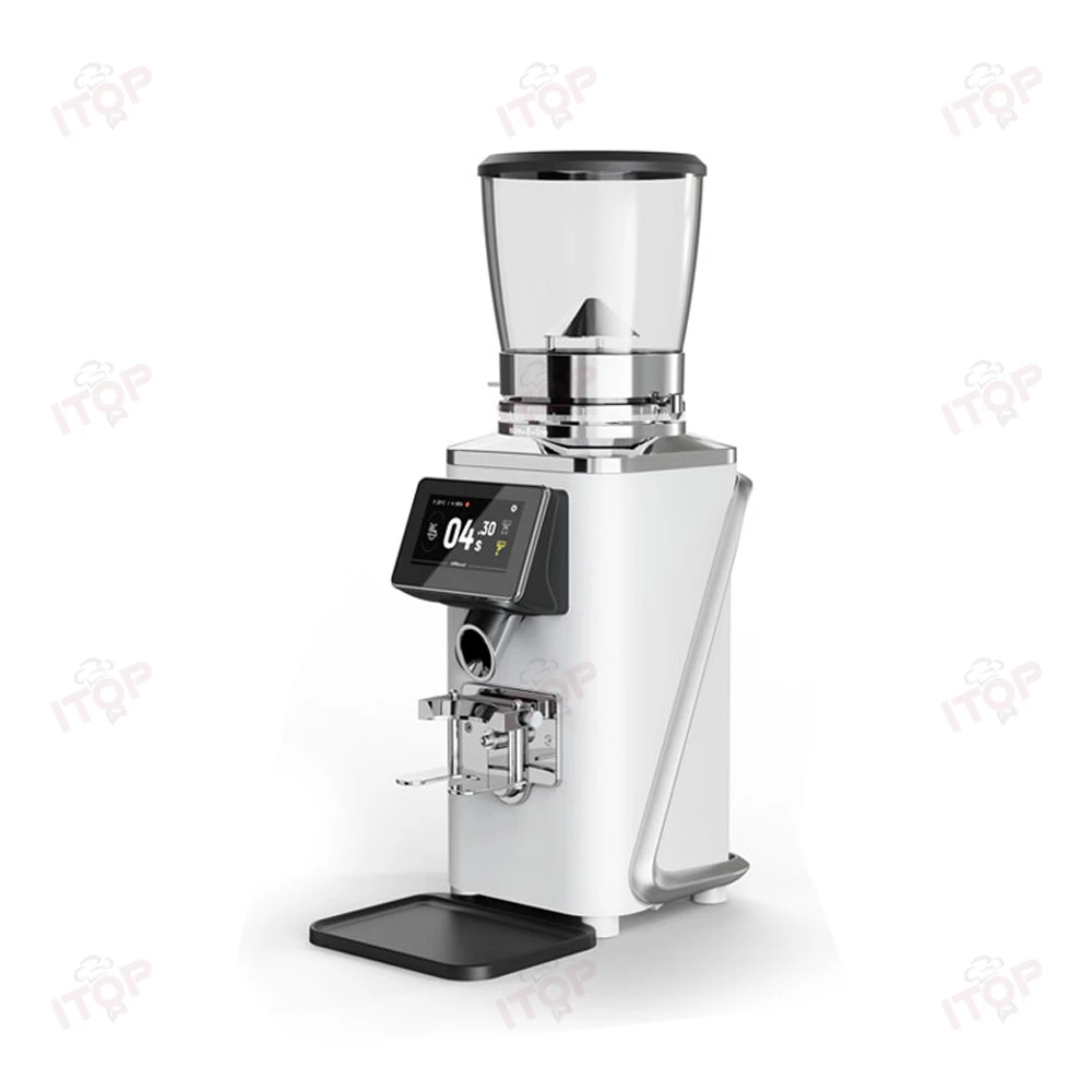 

83mm Flat Burr Grinder Mill Touch Screen Control Electric Coffee Bean Grinder